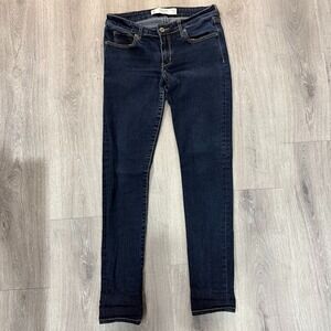 Abercrombie & Fitch Jeans Women W27 L30 Blue Skinny Stretch Denim Dark Wash